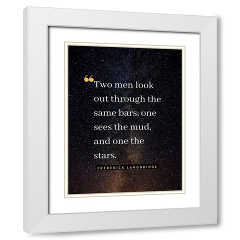 Frederick Langbridge Quote: The Stars White Modern Wood Framed Art Print with Double Matting by ArtsyQuotes