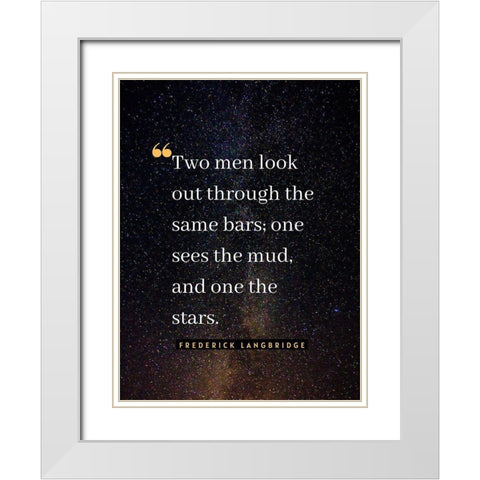 Frederick Langbridge Quote: The Stars White Modern Wood Framed Art Print with Double Matting by ArtsyQuotes