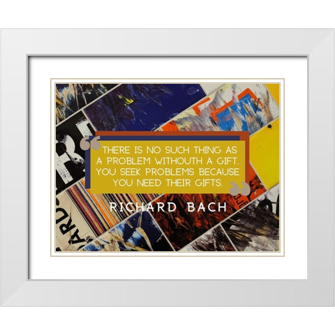 Richard Bach Quote: Gifts White Modern Wood Framed Art Print with Double Matting by ArtsyQuotes