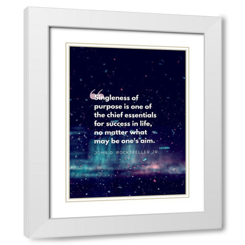 John D. Rockefeller Jr. Quote: Chief Essentials White Modern Wood Framed Art Print with Double Matting by ArtsyQuotes