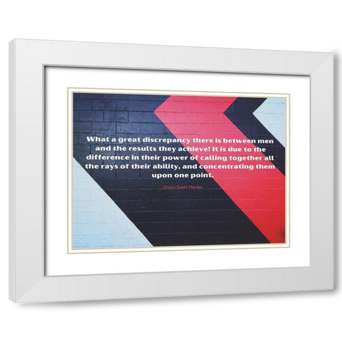 Orison Swett Marden Quote: They Achieve White Modern Wood Framed Art Print with Double Matting by ArtsyQuotes