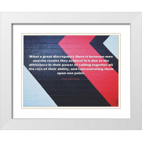 Orison Swett Marden Quote: They Achieve White Modern Wood Framed Art Print with Double Matting by ArtsyQuotes