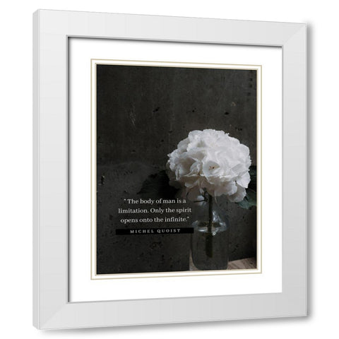 Michel Quoist Quote: The Body of Man White Modern Wood Framed Art Print with Double Matting by ArtsyQuotes