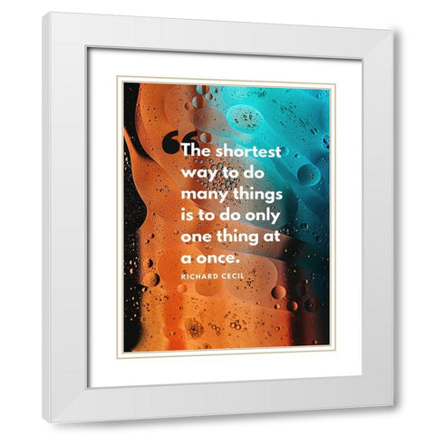 Richard Cecil Quote: Passionate White Modern Wood Framed Art Print with Double Matting by ArtsyQuotes