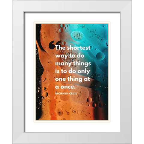 Richard Cecil Quote: Passionate White Modern Wood Framed Art Print with Double Matting by ArtsyQuotes