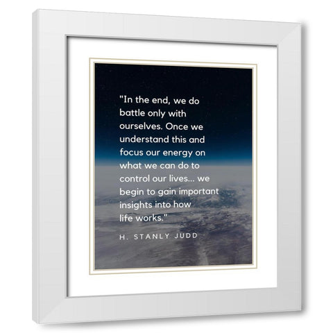 H. Stanley Judd Quote: Focus and Energy White Modern Wood Framed Art Print with Double Matting by ArtsyQuotes