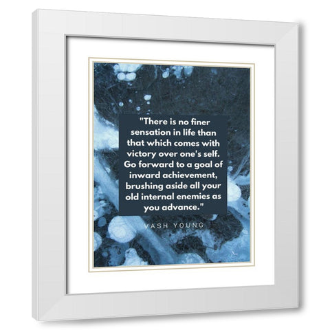 Vash Young Quote: Victory White Modern Wood Framed Art Print with Double Matting by ArtsyQuotes