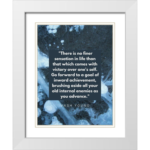 Vash Young Quote: Victory White Modern Wood Framed Art Print with Double Matting by ArtsyQuotes