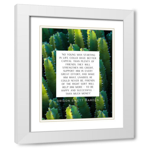 Orison Swett Marden Quote: Plenty of Friends White Modern Wood Framed Art Print with Double Matting by ArtsyQuotes