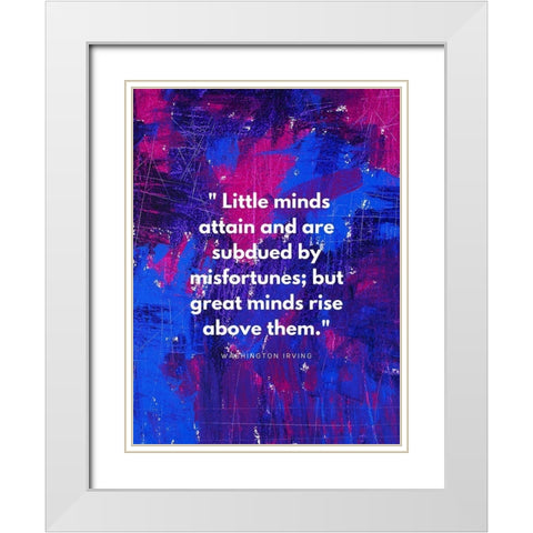 Washington Irving Quote: Misfortunes White Modern Wood Framed Art Print with Double Matting by ArtsyQuotes