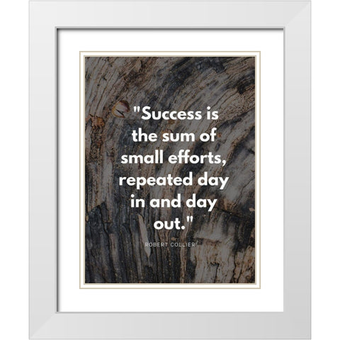 Robert Collier Quote: Day In and Day Out White Modern Wood Framed Art Print with Double Matting by ArtsyQuotes