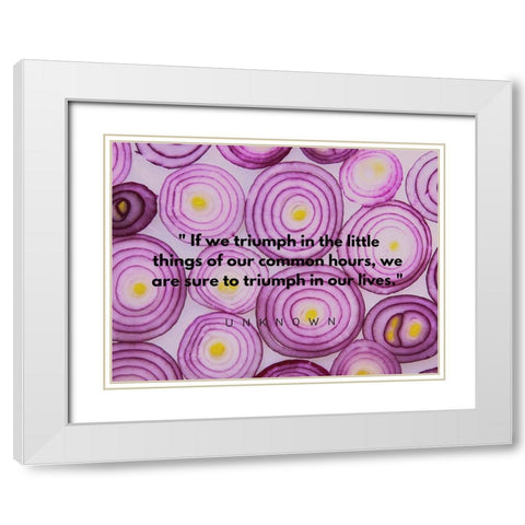 Artsy Quotes Quote: Common Hours White Modern Wood Framed Art Print with Double Matting by ArtsyQuotes