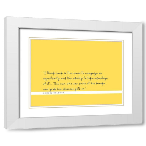 Samuel Goldwyn Quote: Recognize White Modern Wood Framed Art Print with Double Matting by ArtsyQuotes