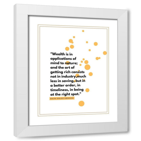 Ralph Waldo Emerson Quote: Mind to Nature White Modern Wood Framed Art Print with Double Matting by ArtsyQuotes