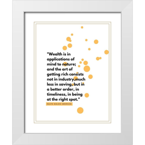 Ralph Waldo Emerson Quote: Mind to Nature White Modern Wood Framed Art Print with Double Matting by ArtsyQuotes