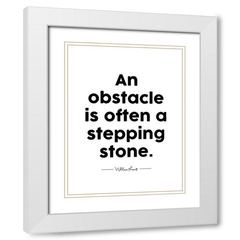 William Prescott Quote: Stepping Stone White Modern Wood Framed Art Print with Double Matting by ArtsyQuotes