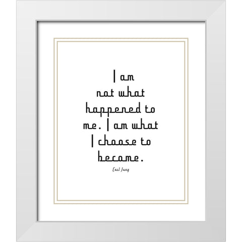 Carl Jung Quote: I am Not White Modern Wood Framed Art Print with Double Matting by ArtsyQuotes