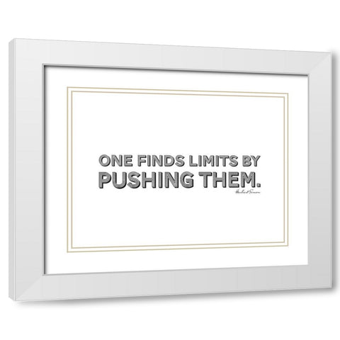 Herbert Simon Quote: Limits White Modern Wood Framed Art Print with Double Matting by ArtsyQuotes