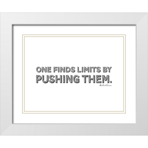 Herbert Simon Quote: Limits White Modern Wood Framed Art Print with Double Matting by ArtsyQuotes