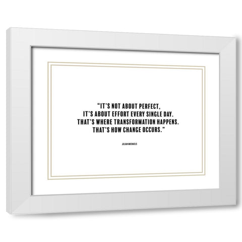 Jilian Michaels Quote: Change White Modern Wood Framed Art Print with Double Matting by ArtsyQuotes