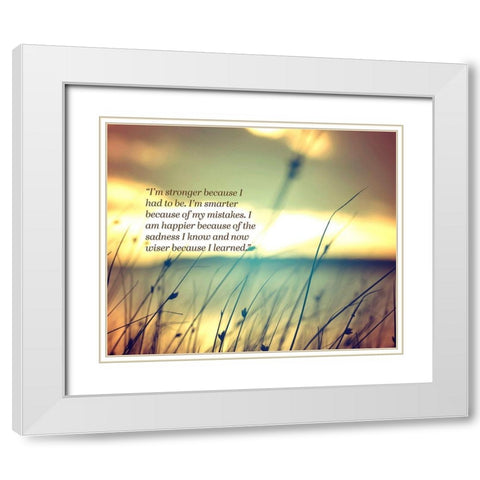 Artsy Quotes Quote: Wiser White Modern Wood Framed Art Print with Double Matting by ArtsyQuotes