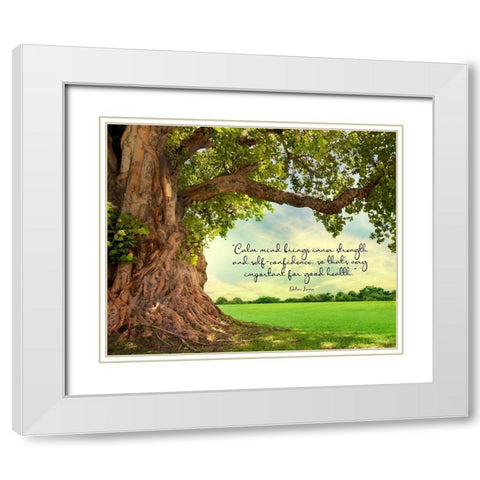 Dalai Lama Quote: Inner Strength White Modern Wood Framed Art Print with Double Matting by ArtsyQuotes