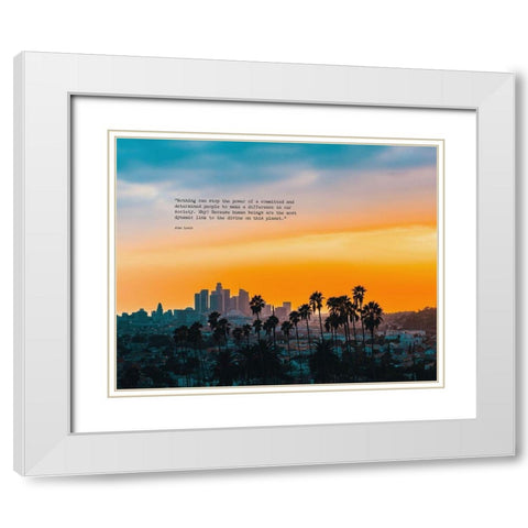 John Lewis Quote: Make a Difference in Our Society White Modern Wood Framed Art Print with Double Matting by ArtsyQuotes