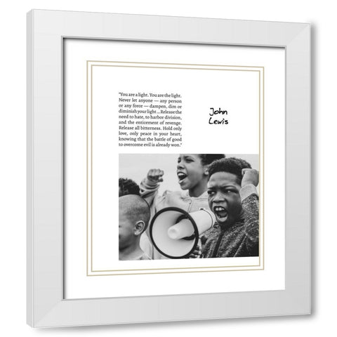 John Lewis Quote: You are a Light White Modern Wood Framed Art Print with Double Matting by ArtsyQuotes