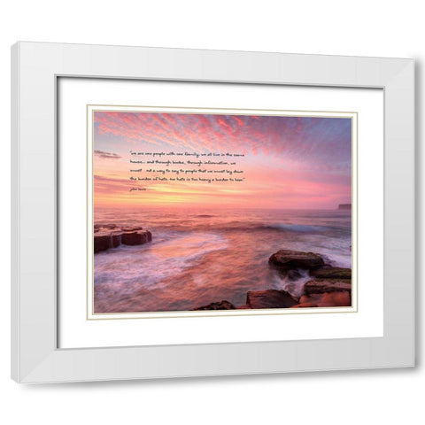 John Lewis Quote: Too Heavy a Burden White Modern Wood Framed Art Print with Double Matting by ArtsyQuotes