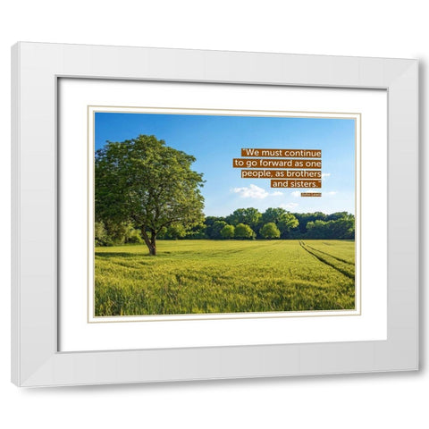 John Lewis Quote: Brothers and Sisters White Modern Wood Framed Art Print with Double Matting by ArtsyQuotes
