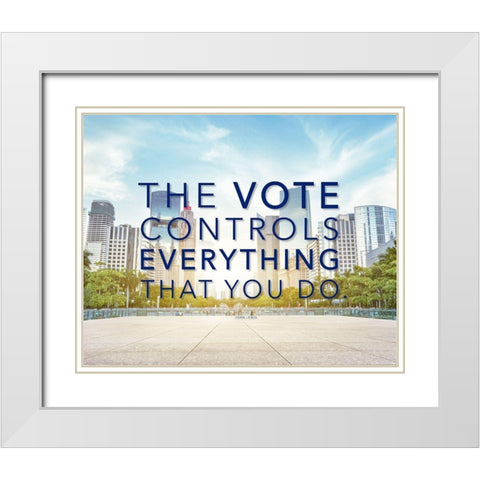 John Lewis Quote: The Vote White Modern Wood Framed Art Print with Double Matting by ArtsyQuotes