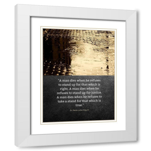 Dr. Martin Luther King Jr. Quote: Stand Up White Modern Wood Framed Art Print with Double Matting by ArtsyQuotes