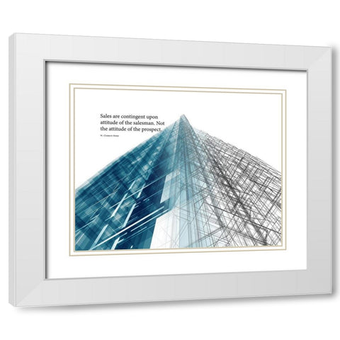 W. Clement Stone Quote: The Salesman White Modern Wood Framed Art Print with Double Matting by ArtsyQuotes