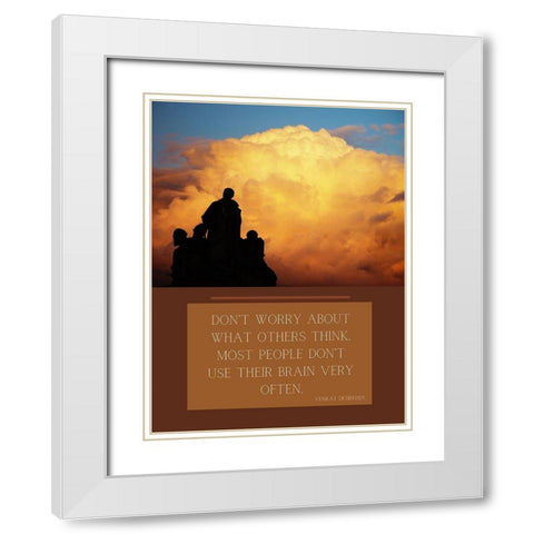 Venkat Desireddy Quote: What Others Think White Modern Wood Framed Art Print with Double Matting by ArtsyQuotes