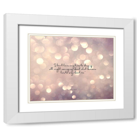 Viola Davis Quote: Worrying White Modern Wood Framed Art Print with Double Matting by ArtsyQuotes