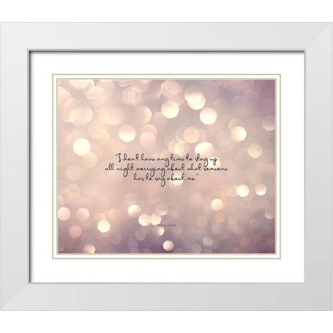 Viola Davis Quote: Worrying White Modern Wood Framed Art Print with Double Matting by ArtsyQuotes