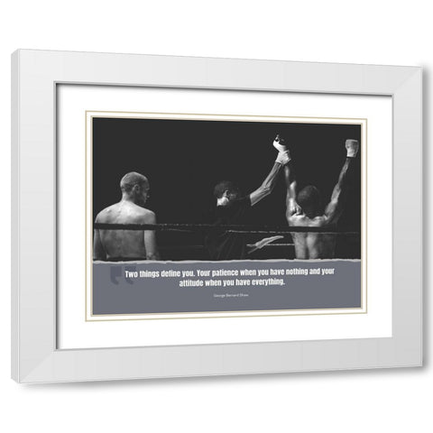 Artsy Quotes Quote: Your Patience White Modern Wood Framed Art Print with Double Matting by ArtsyQuotes