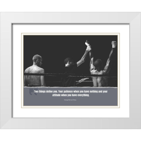 Artsy Quotes Quote: Your Patience White Modern Wood Framed Art Print with Double Matting by ArtsyQuotes