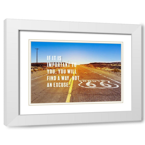 Ryan Blair Quote: Find a Way White Modern Wood Framed Art Print with Double Matting by ArtsyQuotes