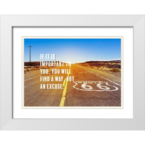 Ryan Blair Quote: Find a Way White Modern Wood Framed Art Print with Double Matting by ArtsyQuotes