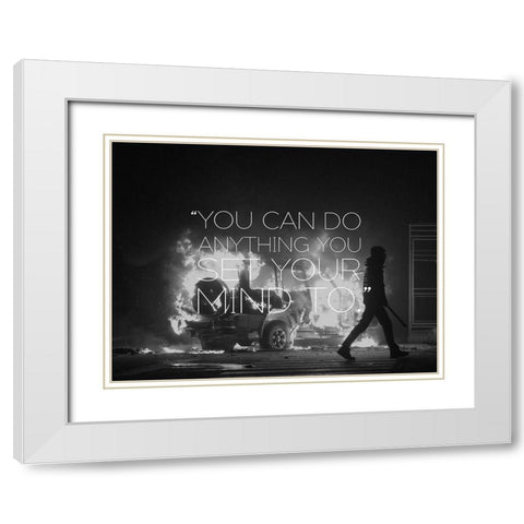 Eminem Quote: You Can Do Anything White Modern Wood Framed Art Print with Double Matting by ArtsyQuotes