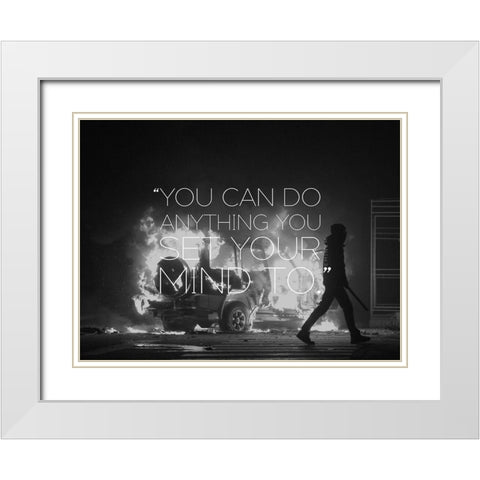 Eminem Quote: You Can Do Anything White Modern Wood Framed Art Print with Double Matting by ArtsyQuotes