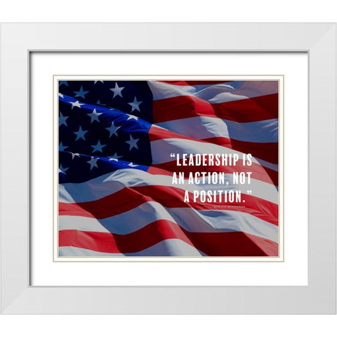 Donald McGannon Quote: Leadership White Modern Wood Framed Art Print with Double Matting by ArtsyQuotes