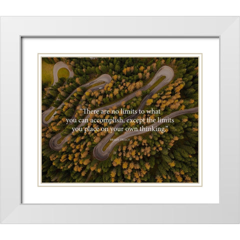 Brian Tracy Quote: No Limits White Modern Wood Framed Art Print with Double Matting by ArtsyQuotes