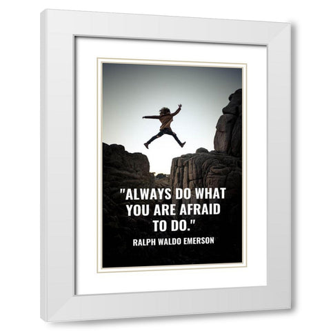 Ralph Waldo Emerson Quote: Always White Modern Wood Framed Art Print with Double Matting by ArtsyQuotes