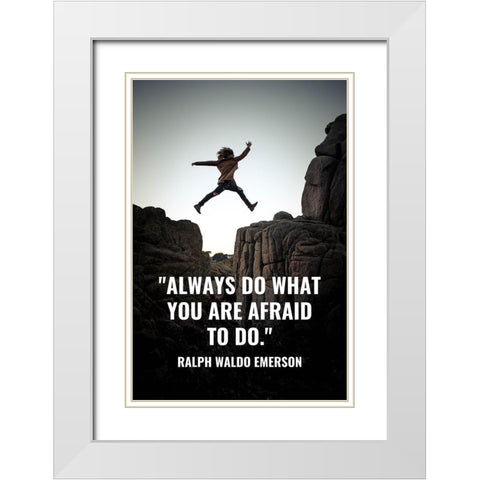 Ralph Waldo Emerson Quote: Always White Modern Wood Framed Art Print with Double Matting by ArtsyQuotes