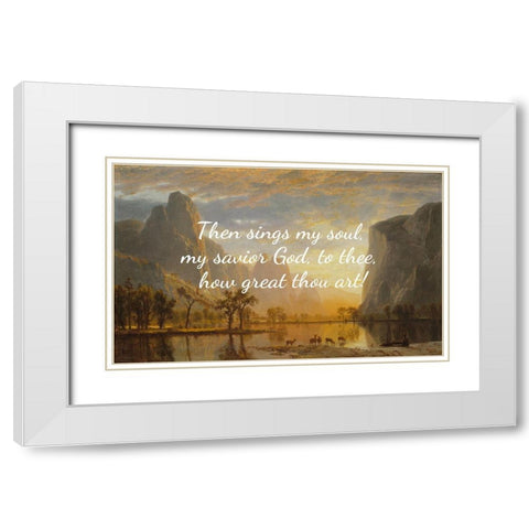 Carl Boberg Quote: Sings My Soul White Modern Wood Framed Art Print with Double Matting by ArtsyQuotes