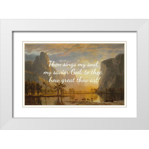 Carl Boberg Quote: Sings My Soul White Modern Wood Framed Art Print with Double Matting by ArtsyQuotes