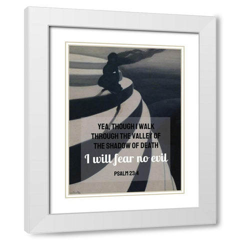 Bible Verse Quote Psalm 23:4, Leon Spilliaert - Vertigo 2 White Modern Wood Framed Art Print with Double Matting by ArtsyQuotes