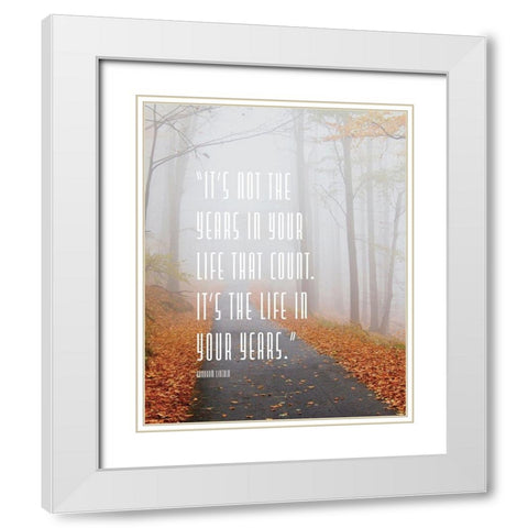 Abraham Lincoln Quote: Life in Your Years White Modern Wood Framed Art Print with Double Matting by ArtsyQuotes